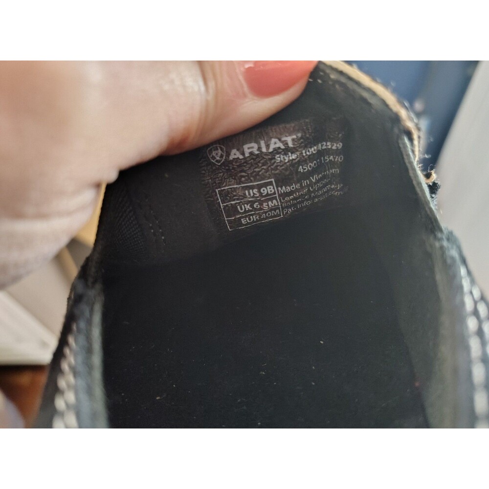 Ariat Cruiser Suede Black & White Hair On Shoes Womens Size 9 - Picture 8 of 8